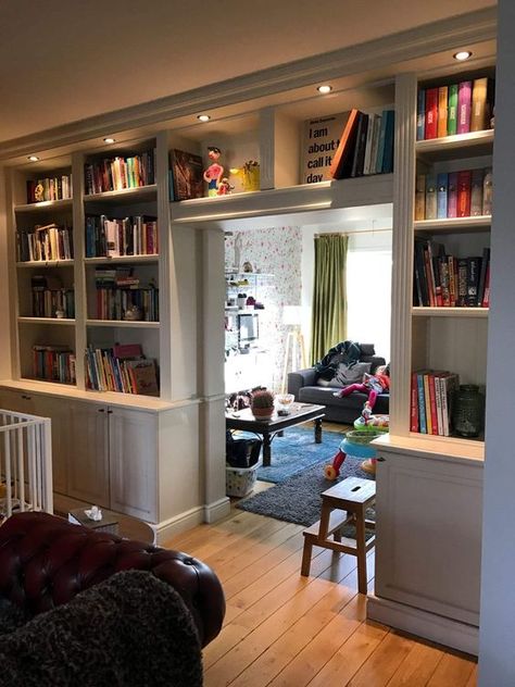 Closet And Library Combo, Window Seat Ideas, Game Room Ideas, Floor To Ceiling Bookshelves, Productive Work, Built In Shelves Living Room, Home Library Design, Home Office Ideas, Home Libraries