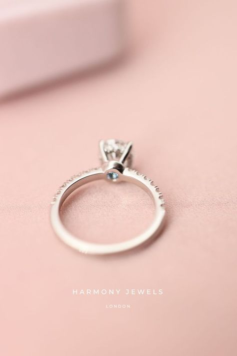 Born In March, Dream Wedding Ring, March Born, Cathedral Setting, Bespoke Engagement Ring, Gem Ring, Hidden Gem, October Birth Stone, Hidden Gems