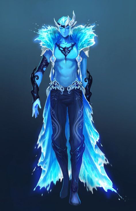 Water Genasi, Water Spirit, American Gods, Male Character, Fantasy Races, Dungeons And Dragons Characters, Design Drawings, Arte Fantasy, 판타지 아트