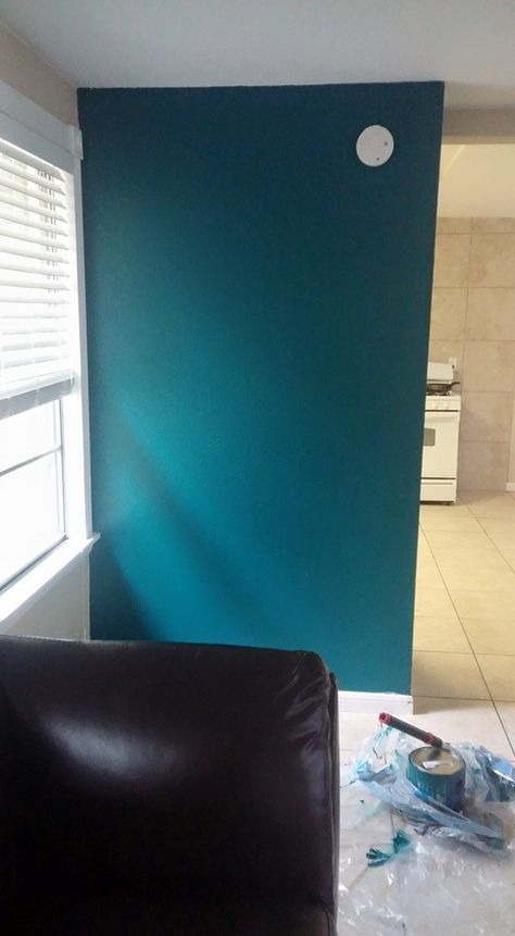 Gypsy Teal Accent Wall © 2016 Cloud 9 Mosaic & Global Design Teal Accent Wall, Turquoise Accent Wall, Apartment Paint, House Diys, Teal Accent Walls, Teal Paint, Accent Wall Paint, Bedroom Wall Designs, Teal Accents