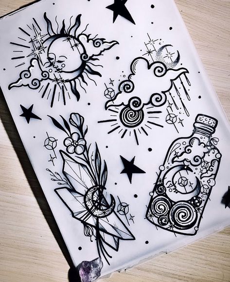 Spooky Cover Up Tattoos, Flash Tattoo Designs For Women, Wiccan Tattoo Ideas, Small Witchy Tattoos For Women, Ouji Board Tattoo, Tattoo Ideas Witchy, Witch Flash Tattoo, Witch Tattoo Flash, Witchy Tattoo Ideas Small