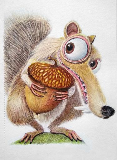 Animal Color Pencil Drawings, Color Pencil Nature Drawing, Sid From Ice Age, Ice Age Movie, Disney Character Drawings, Whimsical Art Paintings, Disney Drawings Sketches, Cartoon Drawings Of Animals, Boho Art Drawings