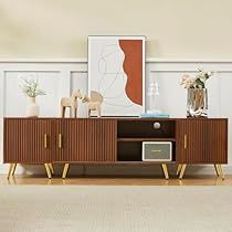 80 Inch Tv Living Room, Large Tv Console, 80 Inch Tv, Fluted Panel, Fluted Wood, Walnut Tv Stand, Led Tv Stand, Modern Entertainment Center, Tv Console Table