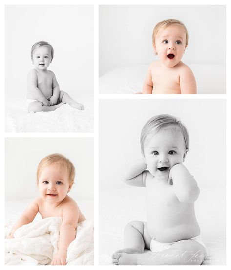 One Year Old Picture Ideas Studio, 1 Year Studio Photoshoot, 1st Birthday Studio Shoot, One Year Old Studio Session, Studio First Birthday Photo Shoot, Studio One Year Pictures, 1st Birthday Photoshoot Studio, Studio Baby Photography, 6 Month Baby Picture Ideas