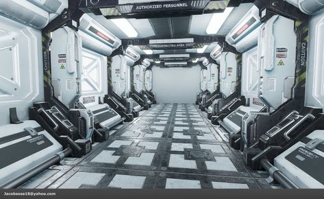 ArtStation - SciFi Hallway, Jacob Sosa Scifi Hallway, Spacecraft Interior, Sci Fi Rooms, Sci Fi Hallway, Scifi Room, Scifi Corridor, Style Hallway, Universe Design, Scifi Interior