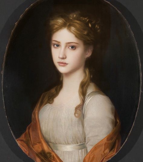 Regency Woman Painting, Victorian Era Long Hair, 1700s Portrait Women, 18th Century Royalty, Pre Raphaelite Hairstyles, 1810s Portrait, 1790s Hairstyle, 1870s Makeup, Victorian Portrait Photography