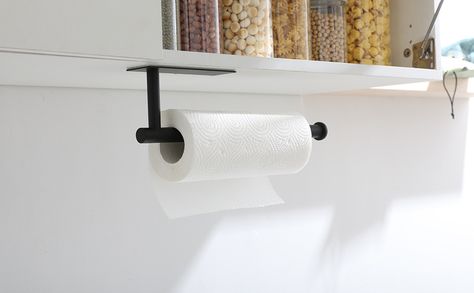 I'm sure you have seen this on Tik Tok! theaoo Under Cabinet Paper Towel Holder for Kitchen, Adhesive Towel Roll Rack for Bathroom,Wall Mounted Matte Black, SUS304 Stainless Steel #Tiktok #AMSR #homeorganization Bathroom Towel Wall, Under Cabinet Paper Towel Holder, Cabinet Paper Towel Holder, Cabinet Paper, Kitchen Roll Holder, Tool Room, Kitchen Paper Towel, Kitchen Paper, Toilet Wall