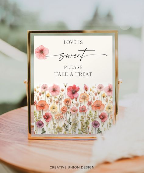 "Printable 8x10 Love Is Sweet Sign *Please note this file is not editable * * * * * MATCHING ITEMS * * * * * Build Your Own Bundle and save 60% when you purchase 5 or more items! Go to our shop home page and search: Flower Stems Or simply click here: https://tidd.ly/3FdCtWs * * * * * HOW IT WORKS * * * * *  1. Download the PDF (or JPG) 2. Print on standard 8.5x11 white paper (print at 100%) 3. Trim white edges & frame! * * * * * FILE INFORMATION* * * * *  - 5\" x 7\" digital file - PDF and JPG included - 8\" x 10\" digital file - PDF and JPG included * * * * * PRINTING OPTIONS * * * * * For professional printing, I recommend Prints of Love.  They offer high-quality prints and amazing customer service!  When you use my special link below, you'll receive FREE shipping:  https://printsoflove. Love In Bloom Table Decor, Bridal Shower Flower Theme Decor, Love Is In Bloom Desserts, Love Is In Bloom Centerpieces, Love Is In Bloom Wedding Shower Ideas, Pink Flower Bridal Shower Theme, Best Bridal Shower Themes, Love Is In Bloom Engagement Party, Bridal Shower Ideas Love Is In Bloom