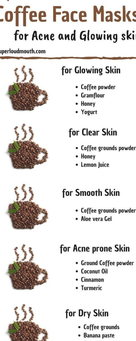 Diy coffee face mask recipes for glowing skinacneanti-aging and many more with natural and homemade organic ingredientsbenefits coffeefacemask Coffee Mask, Mask Recipes, Coffee Face Mask, Homemade Deodorant, Skin Face Mask, Glowing Skin Mask, Acne Face Mask, Diy Acne, Natural Face Skin Care