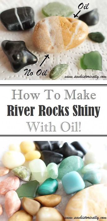 Quartz Crystal Crafts Diy, River Rock Projects Diy, How To Make River Rocks Shiny, Cleaning River Rocks, Stone Polishing Diy, Beach Rock Display Ideas, Pebble Display Ideas, Rock Bowls Projects, Diy With Rocks