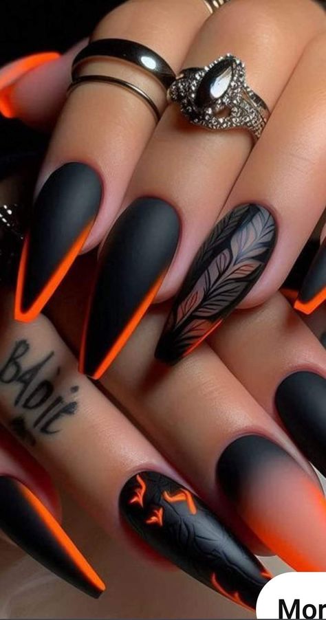 Coffin Nail Designs, Boho Nails, Witchy Nails, Halloween Coffin, Gothic Nails, Goth Nails, Nail Art Designs Summer, About Halloween, Coffin Shape Nails