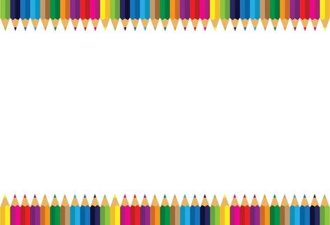 Colorful pencils Frame border on White Background, Crayons colorful , vector illustration. Crayons Background, Frame Border, Borders And Frames, Clip Art Borders, Colored Pencils, Crayon, Vector Art, White Background, Vector Free