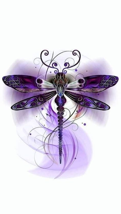 Determination Tattoo Ideas, Purple Dragonfly Tattoo, Dragon Fly Wallpaper, Dragonflies Artwork, Dragonfly Tattoo Design With Flowers, Dragon Fly Tattoo Designs, Dragonfly Tatoos, Dragonfly Pictures, Dragonfly Tattoo Ideas