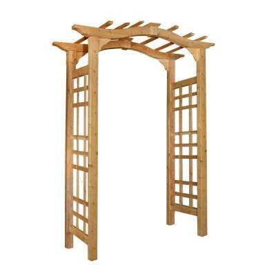 Westwood 86 in. x 47 in. Cedar Arbor Cedar Arbor, New England Arbors, Wood Arbor, Arbors Trellis, Garden Arbor, Garden Entrance, Wooden Pergola, Backyard Pergola, Garden Architecture