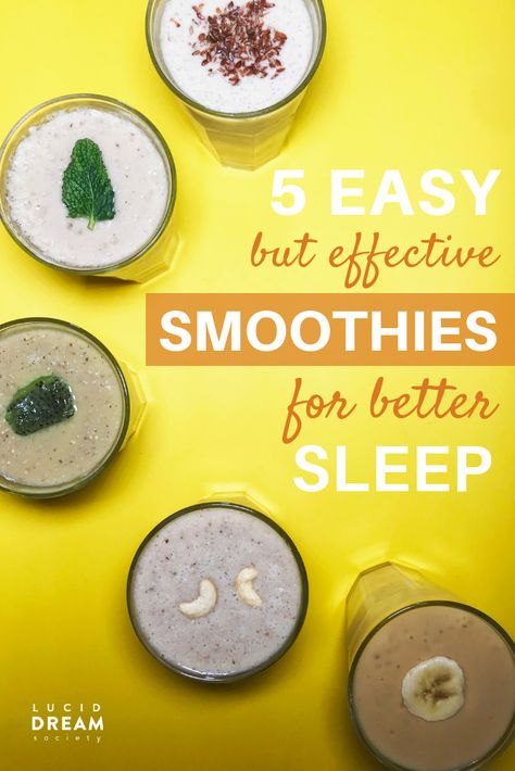 Do you have problems with #sleep? Luckily, we can share with you some extremely easy #smoothie recipes for improving sleep! If you are unable to sleep or you simply want to improve your sleep, then check out which ingredients can help you out! #sleepbetter #getbettersleep #bettersleepremedies how to get better sleep | get better sleep | sleep life hacks | peaceful sleep | banana sleep | Sleep Importance, Bedtime Smoothie, Lucid Dreaming Tips, Food For Sleep, Sleep Drink, Get Better Sleep, Lucid Dream, Sleep Remedies, Natural Sleep Remedies