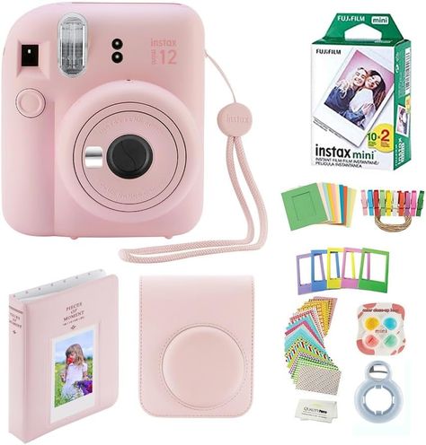 Bubbly ‘inflatable’ design. Simply twist to turn on and off. Perfectly positioned selfie mirror. Close-up mode with adjustable viewfinder. Automatic exposure and flash control. Five second high-speed printing. High quality credit card-sized film prints. Available in Pastel Blue, Mint Green, Blossom Pink, Lilac Purple and Clay White. Take Instant Photos – Uses Fujifilm INSTAX Mini Instant color film – sold separately (5.3cm x 8.4cm). Camera Sticker, Instax Mini 12, Instax Mini Camera, Pink Camera, Instax Film, Instax Camera, Purple Cases, Instant Film Camera, Perfect Selfie