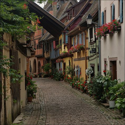 small villages in Spain  | The most beautiful European villages/hamlets/small towns - Page 24 ... European Town, Alley Way, Cobblestone Street, European Village, Voyage Europe, France Photos, Alsace, Pretty Places, France Travel