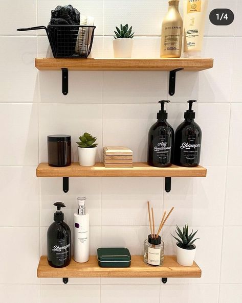 Toilet Room Decor, Simple Bathroom Decor, Guest Bathroom Decor, Bathroom Shelf Decor, Boho Bathroom Decor, Restroom Decor, Bathroom Design Decor, Modern Bathroom Decor, Small Bathroom Decor