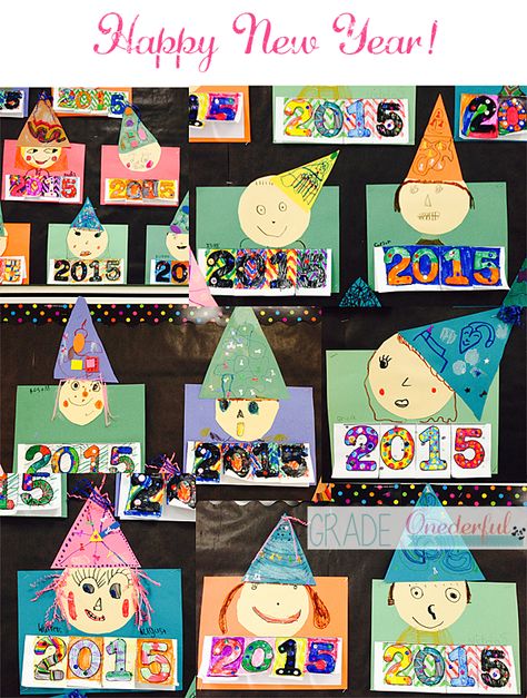 Happy New Year Resolutions Flap Book for Grade One News Years Crafts For Kids, 1st Grade Crafts, New Year's Eve Crafts, Kids New Years Eve, Art Goals, New Year Art, K Crafts, New Years Activities, Classroom Art