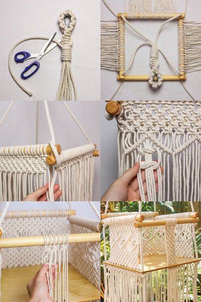 Macrame Furniture, Macrame Chairs, Macrame Baby, Macrame Swing, Yarn Hanging, Handmade Baby Shower Gift, Baby Shower Deco, Makramee Diy, Macrame Knots Pattern