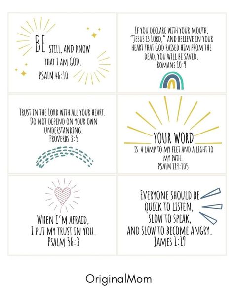 Free printable Bible Verses for Kids. This is a cute free printable bible verse for preschoolers, toddlers, and kids! Simple bible verses that are easy to memorize. Free pdf printable bible verses. Scriptures For Classroom, Summer Bible Verses For Kids, Weekly Family Bible Verse, Toddler Scripture Memory, Memory Verse Printable, Bible Verses For Children To Memorize, Bible For Kindergarten, Kids Scripture Memory, Bible Verses For Kids Behavior