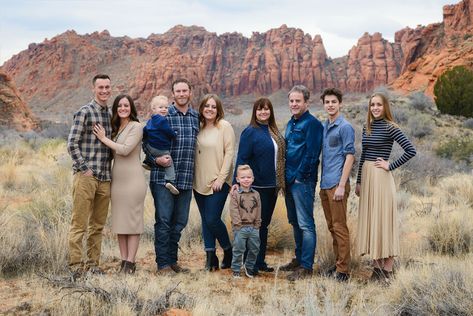 St.George-Family-Photography-1 St George Family Pictures, Snow Canyon Family Pictures, Large Family Photos, St George Utah, Family Photo Shoot, Fall Family Pictures, Family Inspiration, Family Picture Outfits, Family Pics