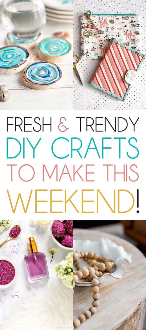 Fresh and Trendy DIY Crafts To Make This Weekend! - The Cottage Market Do you know what it is time for? Fresh and Trendy DIY Crafts To Make This Weekend of course. Tons of inspirational Crafts are waiting for you to choose from. One is perfect to make this weekend! Best Diy Crafts, Diy Practical Crafts, 2024 Diy Trends, Practical Crafts For Adults, Money Making Crafts Ideas, Craft Trends For 2024, Popular Crafts For 2024, Trending Crafts For 2024, Easy Sellable Crafts