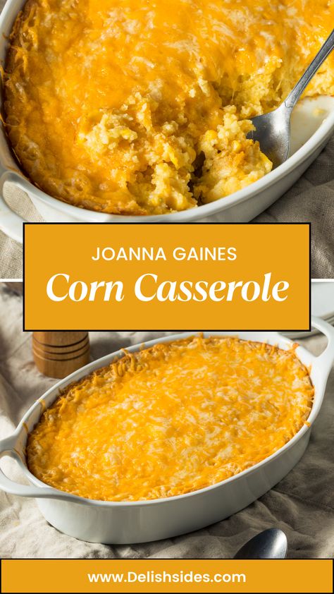 Joanna Gaines Corn Casserole Corn Casserole Recipes, Best Corn Casserole Recipe, Best Corn Casserole, Creamy Corn Bread, Creamed Corn Cornbread, Cheese Corn Casserole, Joanna Gaines Recipes, Corn Recipes Side Dishes, Cream Corn Casserole