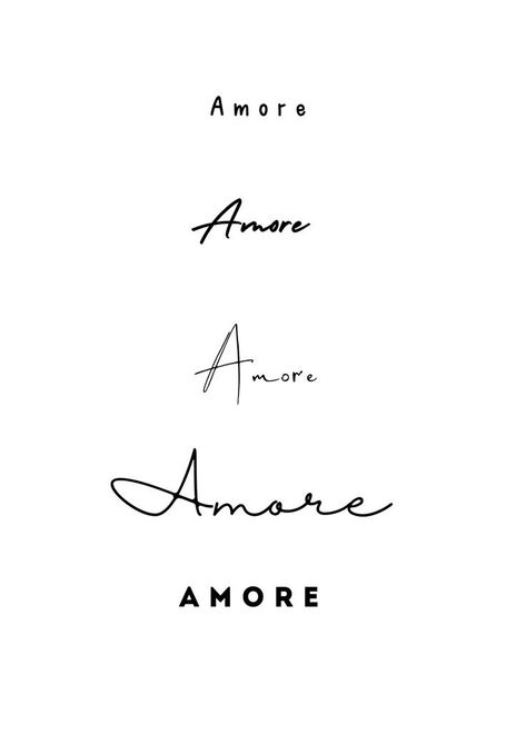 Amore Tattoos For Women, Mon Amour Tattoo, Amor Tattoos For Women, Amore Tattoo Fonts, Mi Amor Tattoo, Te Amo Tattoo, Amour Tattoo, Amor Tattoo, Arm Tattoos Drawing