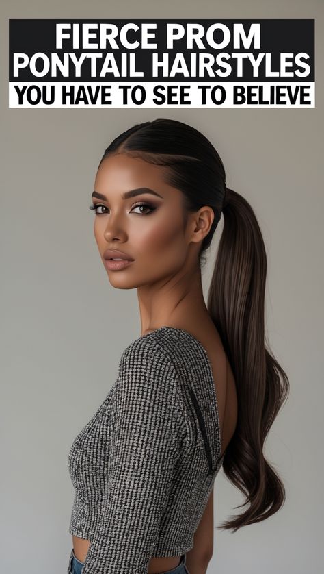 Who says you can’t have a fun and fabulous prom hairstyle with a ponytail? Check out these prom ponytail hairstyles that are sleek, voluminous, and totally chic! #PonytailHairstyles #PromPonytail #PromHair #TrendyPonytails #HairInspo Prom Ponytail Hairstyles, Prom Ponytail, Prom Pony Tail, Prom Hairstyle, A Ponytail, Ponytail Hairstyles, Prom Hair, Hair Inspo, Prom