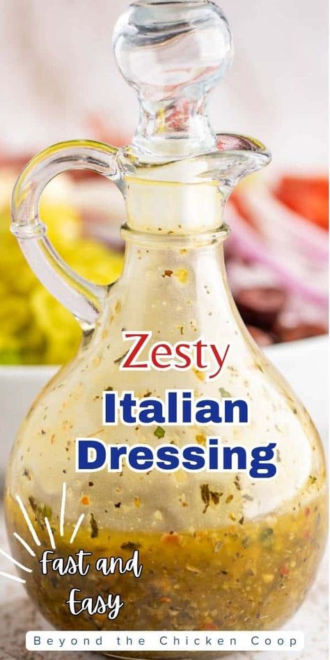 Zesty Italian Dressing Italian Dressing Noodles, Homade Zesty Italian Dressing, Dressing For Spring Mix Salad, Recipe For Italian Dressing, Diy Zesty Italian Dressing, Good Seasons Italian Dressing Mix Recipe, Zesty Italian Dressing Recipe, Vinegar Dressing Recipe, Zeppole Recipe