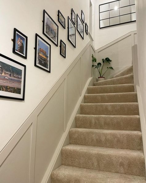 Closed Stairwell Decor, Narrow Stairwell Decor, Narrow Stairway Ideas, Enclosed Staircase Decor, Closed Stairwell Ideas, Small Stairway Ideas, Closed Stairway Decorating, Stair Case Wall Designs, Narrow Enclosed Staircase Ideas