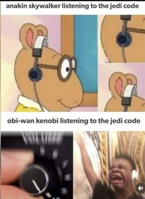 Memes Hilarious So True, Anakin Vs Obi Wan, Jedi Code, Star Wars Trivia, Star Wars Attack Of The Clones, Funny Star Wars Memes, Star Wars Meme, Prequel Memes, Star Wars Funny