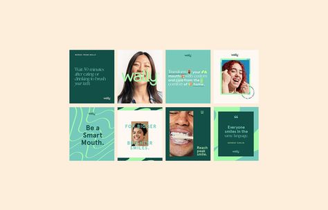 Wally :: Behance Dentist Social Media, Dentist Branding, Dental Branding, Dental Social Media, Dental Design, Skincare Video, Bright Smile, Le Havre, Dental Clinic