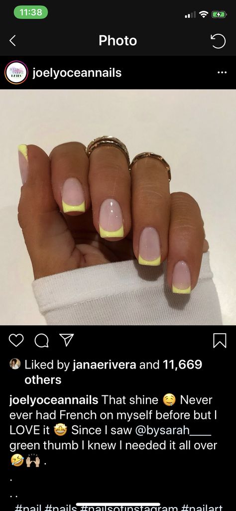 neon french tip manicure Neon French Manicure Short Nails, Lime French Tip Nails, Neon French Tip Nails Short, Yellow French Tip Toes, Neon Yellow French Tip Nails, Neon French Tip Nails, Bahamas Nails, Rainbow Toe Nails, Neon French Nails