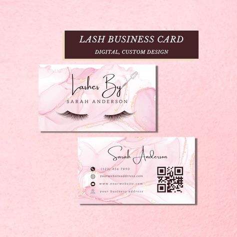 SuppliesByBahar - Etsy Bulgaria Business Card For Lashes, Eyelash Extension Business Cards, Business Card Front And Back Design, Eyelash Tech Business Cards, Eyelash Visit Card, Business Cards Lashes, Eyelash Card Design, Lash Tech Business Cards Ideas, Eyelash Extensions Business Cards