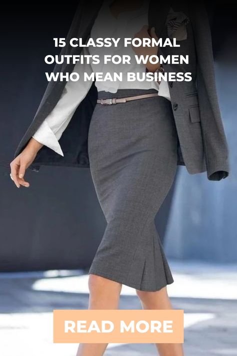 Elegant woman showcasing a formal business outfit with a pencil skirt and blazer. Business Dinner Dress, Classy Formal Outfits, Formal Outfits For Women, Plaid Jumpsuit, Formal Clothing, Burgundy Blazer, Sophisticated Fashion, Blue Velvet Dress, Burgundy Suit