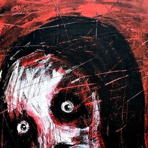 Vaxo Lang on Instagram: "•Macabre Expression• Acrylic painting on canvas Size 50x50 cm" Acrylic Painting Creepy, Creepy Canvas Paintings, Dark Acrylic Painting Ideas, Disgusting Creature, Creepy Painting Ideas, Cool Acrylic Paintings, Horror Art Ideas, Painting Ideas Dark, Macabre Paintings