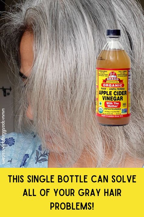 acv for gray hair Pelo Color Ceniza, Grey Hair Problem, Acv Hair Rinse, Brighten Gray Hair, Acv Hair, Acv Rinse, Vinegar For Hair, Grey Hair Care, Shampoo For Gray Hair