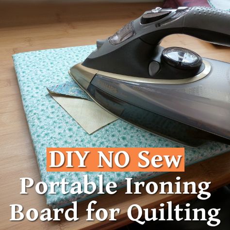 How to Make a DIY Tabletop Ironing Board a Mini Portable Board Pad You Can Iron on for Small Quilting and Sewing Projects How To Make A Small Ironing Board, Portable Ironing Board Diy, Diy Mini Ironing Board, Small Ironing Board Ideas, Diy Pressing Mat, Diy Ironing Mat, Diy Quilting Ironing Board, Quilters Ironing Board, Portable Ironing Board