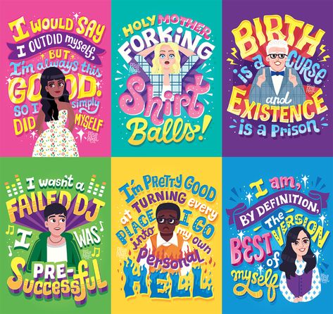 Risa Rodil, Character Posters, Brooklyn 99, The Good Place, The Good, Brooklyn, Typography