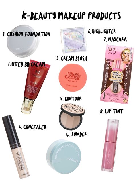 Some good makeup loves 💋 Good Makeup Products, Beauty Makeup Products, Good Makeup, Crochet Aesthetic, Korean Fashion Outfits, Cushion Foundation, Blush Contour, Mineral Powder, Cream Blush