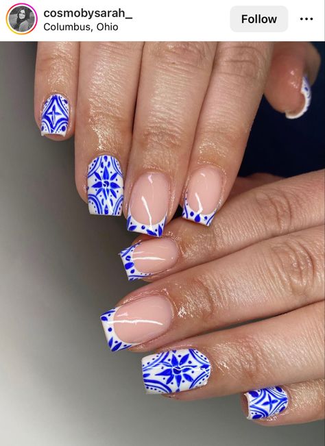 Nails For Greece, Trip Nails, Greece Nails, Greece Trip, Cute Simple Nails, Summery Nails, Polygel Nails, Casual Nails, Pretty Gel Nails