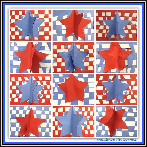 photo of: Patriotic Art Projects for Elementary School via RainbowsWithinReach Patriotic Art Projects, Veterans Day Elementary, Patriotic Art Ideas, September Projects, Art Projects For Elementary, Multicultural Art, September School, Patriotic Projects, 2nd Grade Art