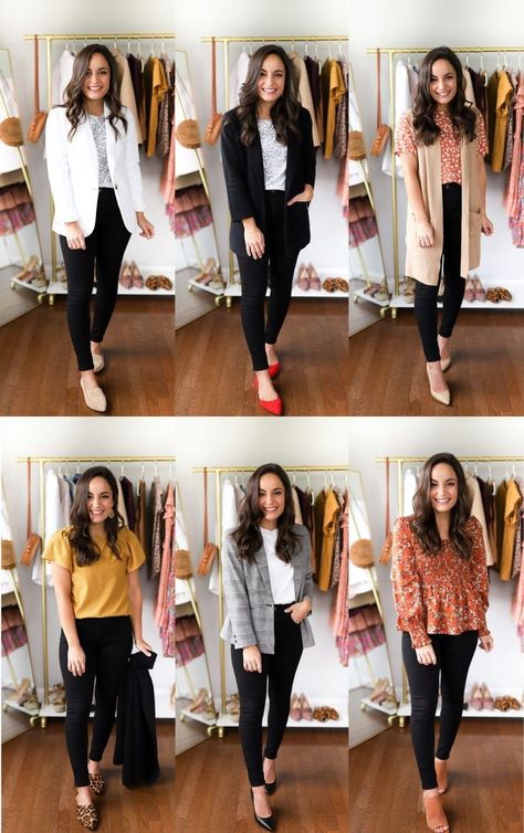 Casual Outfits With Black Jeans, Outfits With Black Jeans, Black Jeans Outfits, Jeans For Petite, Jeans For Petite Women, Skirt Labuh, Jeans Outfit For Work, Office Casual Outfit, Chique Outfits