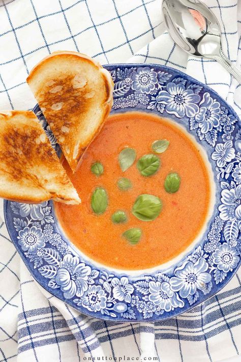 Semi-Homemade Cream of Tomato Soup Recipe Cream Of Tomato, Cream Of Tomato Soup, Low Calorie Soup, Tomato Soup Homemade, Tomato Soup Recipe, Homemade Soup Recipe, Semi Homemade, Sutton Place, Tomato Soup Recipes