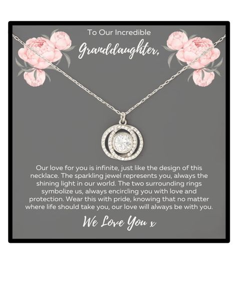 Granddaughter Jewelry, Granddaughter Gifts, Grandparents Gifts, Granddaughter Necklace, Sparkly Necklace, Sweet 16 Gifts, Faith Jewelry, Daughter Jewelry, 18th Birthday Gifts