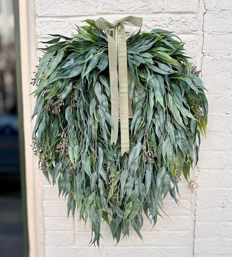 The 20 inch seeded eucalyptus wreath now has more bow options so you can choose the perfect ribbon to match your home decor! Visit my Etsy shop to check out the different options! 💚 #greenerywreath #yearrounddecor #modernfarmhousedecor #frontdoorwreath #simplehomestyle #eucalyptuswreath #weddingdecor #weddinggift #housewarminggift #frontdoorinspo #doorhanger Seeded Eucalyptus, Eucalyptus Wreath, Greenery Wreath, Wreath, Ribbon, Etsy Shop, Canning, Quick Saves, Instagram