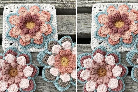 The Water Lily Granny Square by CrochetedByAina offers a delightful floral motif that evokes the beauty of springtime. This pattern is shared on Instagram Water Lily Granny Square, Lily Granny Square, Expression Fiber Arts, Big Twist, Step By Step Crochet, Malabrigo Yarn, Dress With Shawl, Beautiful Water, Paintbox Yarn