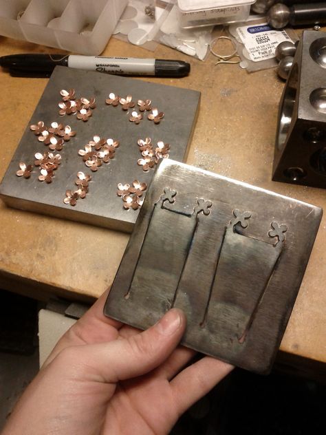 One of the best things since sliced bread | by kathrynriechert Jewelry Metalsmithing, Jewelry Hacks, Sliced Bread, Hydraulic Press, Soldering Jewelry, Work Bench, Jewelry Making Tools, Metal Sheet, Metal Projects